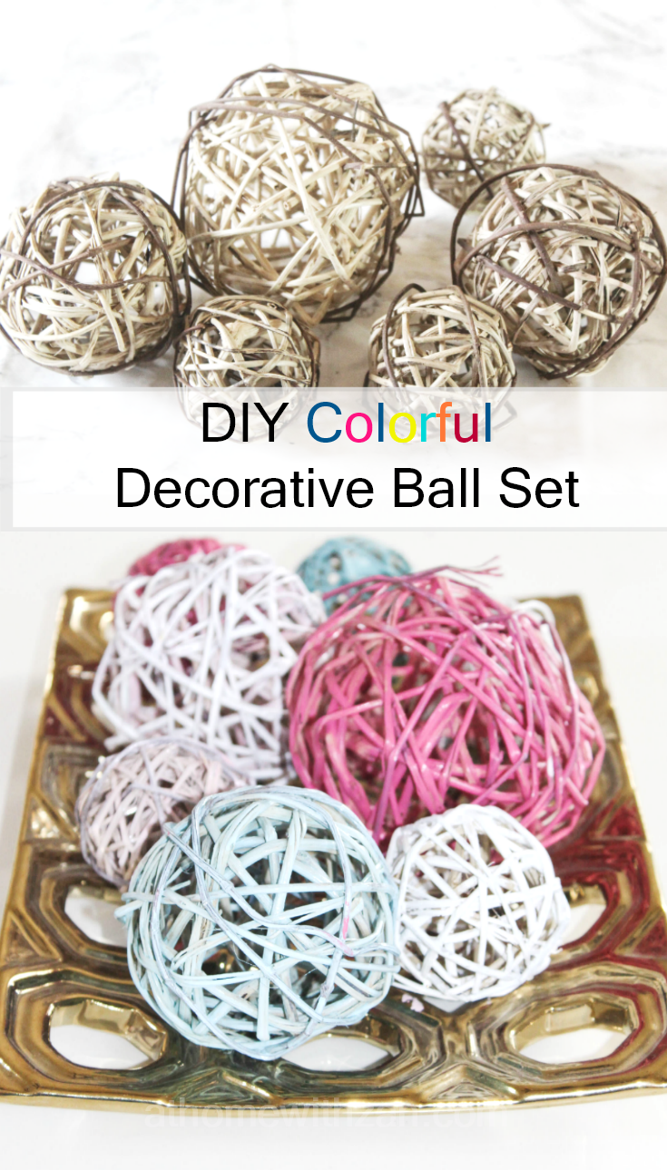 DIY Colorful Decorative Ball Set Repainted Decorative Ball Set