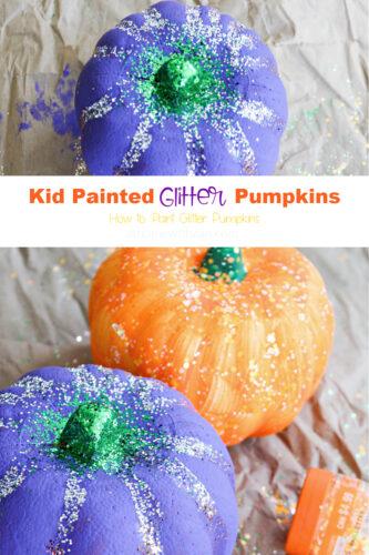 Glitter-Pumpkins-Glitter-Painted-Pumpkins-Fall-Crafts-for-Kids-How to Paint a Pumpkin-athomewithzan.com