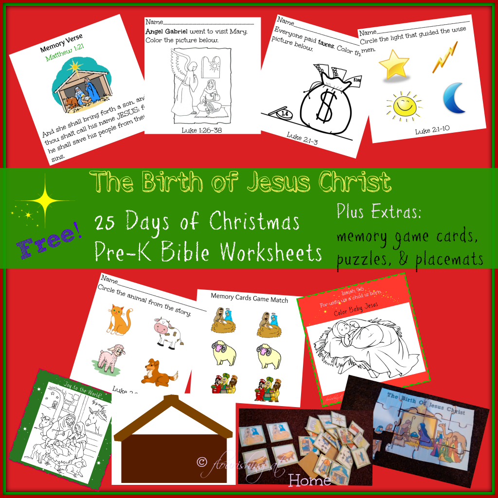 The Birth of Jesus Christ - 25 Days of Christmas Printable for Pre-K – AHWZ