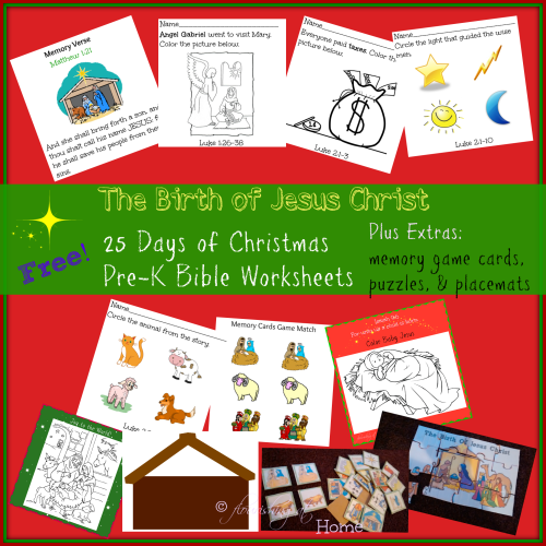 The Birth of Jesus Christ - 25 Days of Christmas Printable for Pre-K – AHWZ