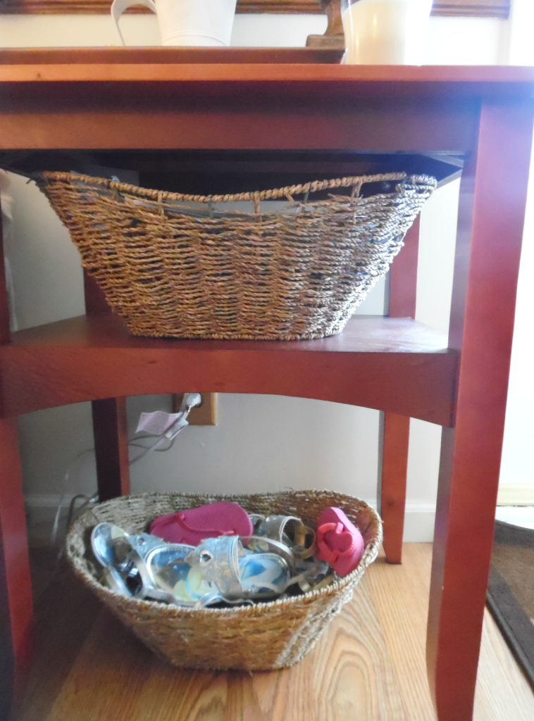 fall entry shoe basket At Home With Zan