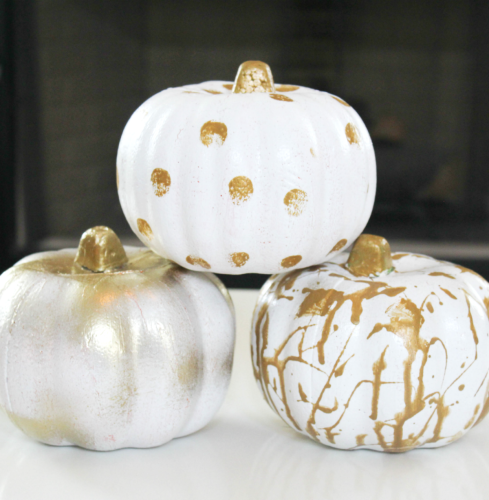 Gold & White Painted Pumpkins - Three Different Ways – At Home With Beauty