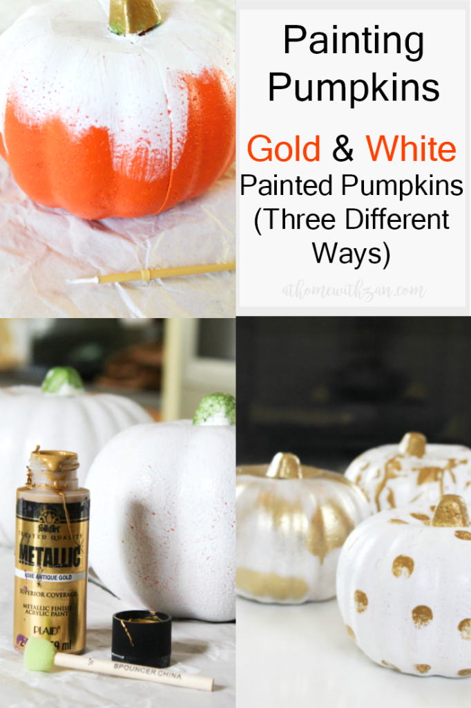 Gold & White Painted Pumpkins - Three Different Ways – At Home With Beauty