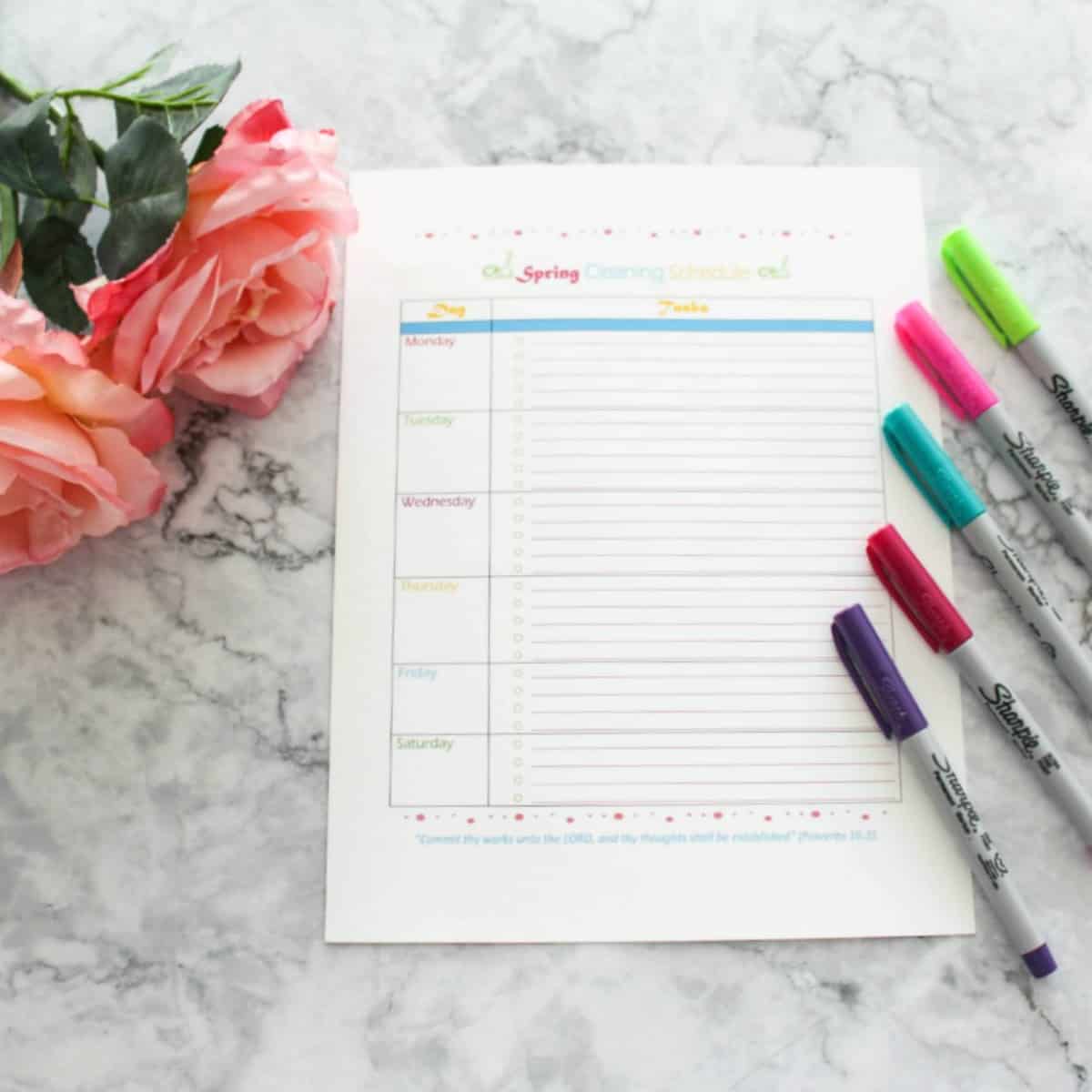 Free Spring Cleaning Printable