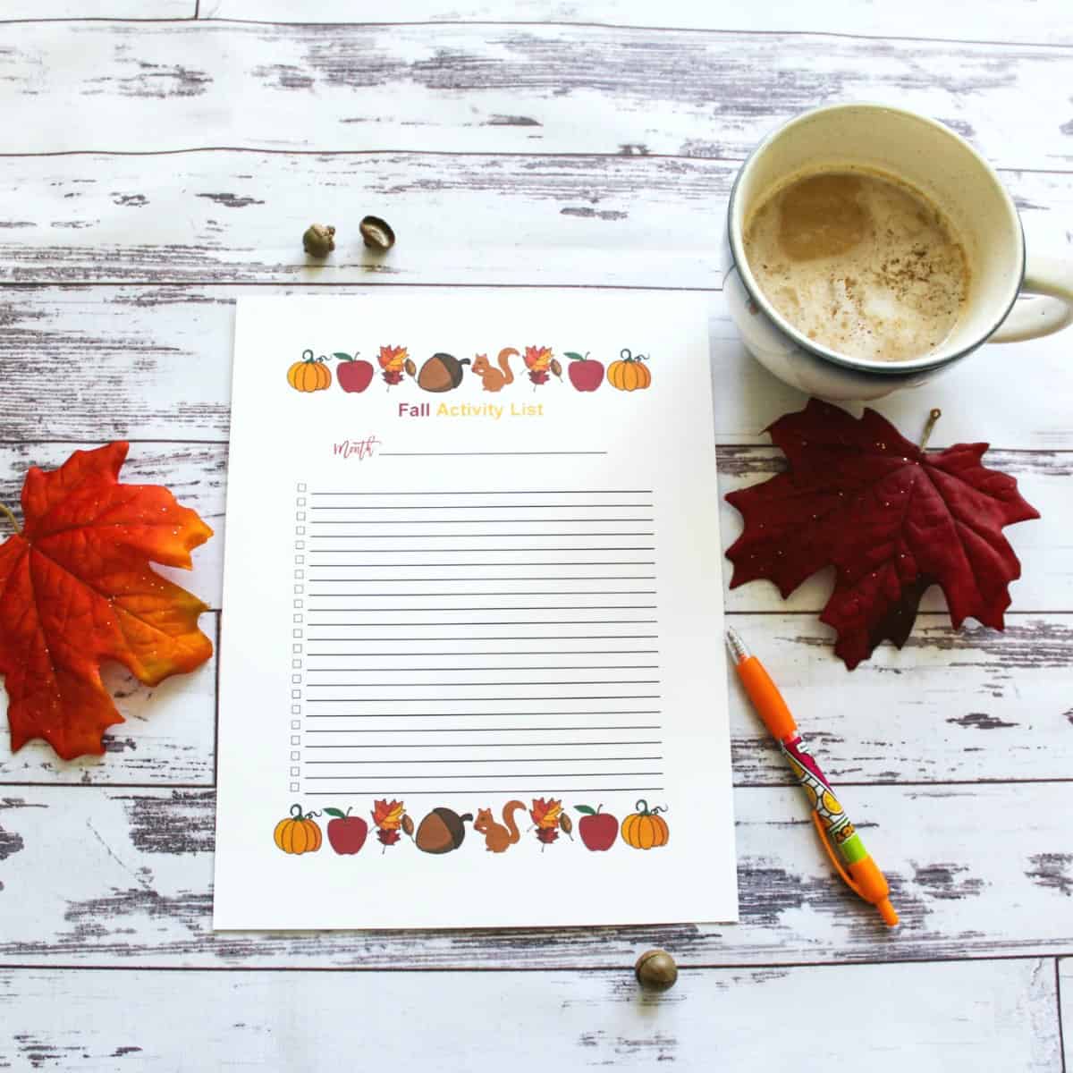 Fall Activity Printable