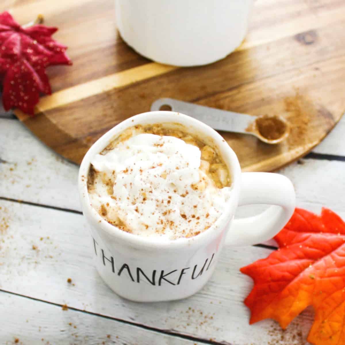 Homemade pumpkin spice latte
