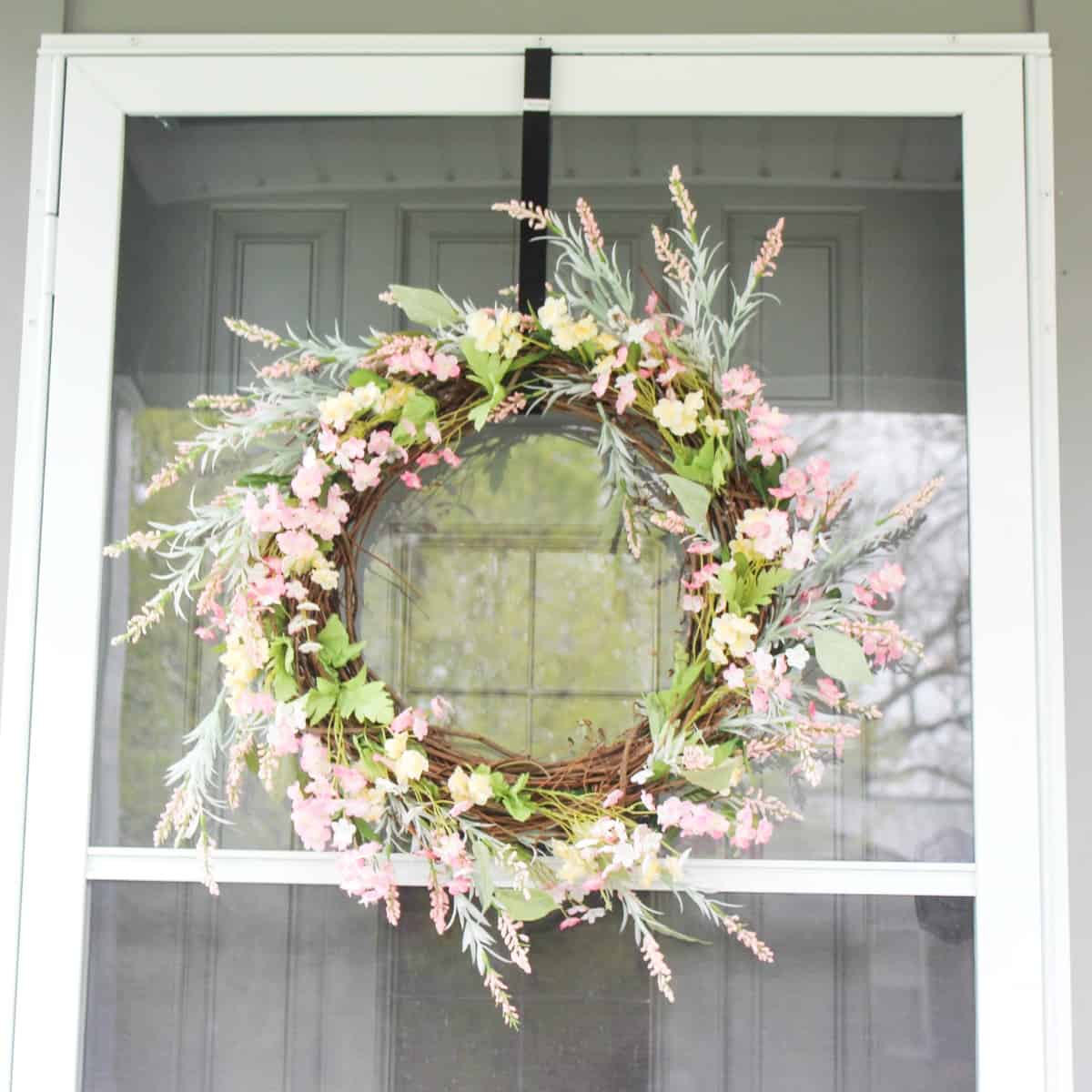 DIY Pastel Spring Wreath - athomewithzan.com