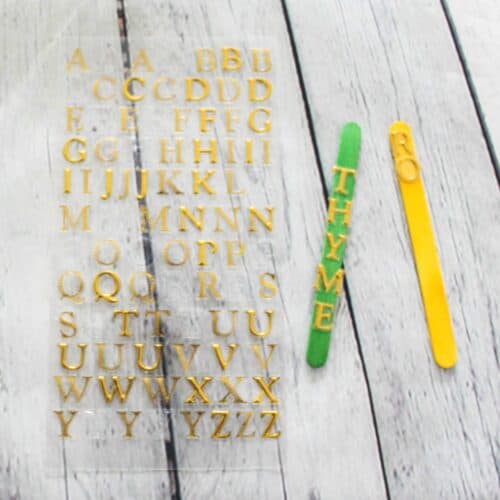 DIY Popsicle Stick Herb Labels