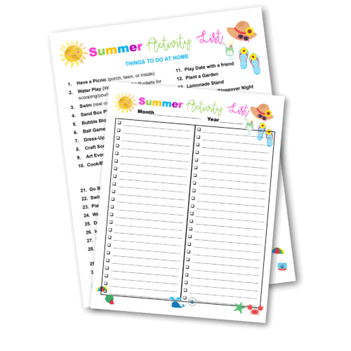 Summer Activities, Bucket List