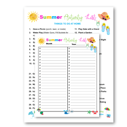 Summer Activities, Bucket List