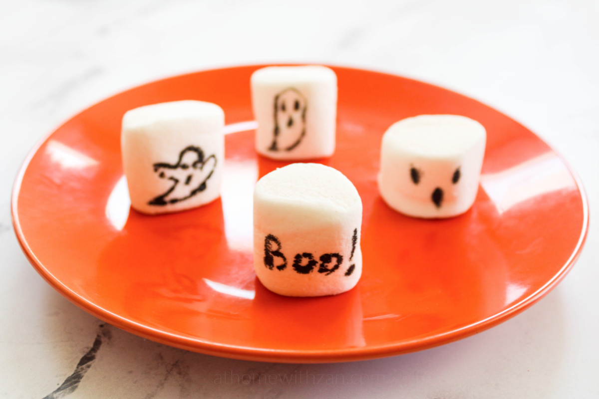 Ghost Marshmallows - Recipe - athomewithzan.com