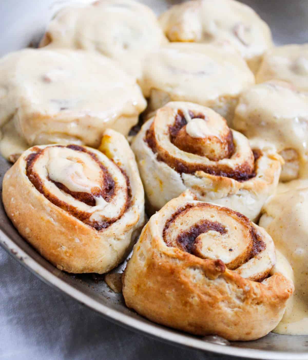 Easy Pumpkin Cinnamon Rolls - athomewithzan.com