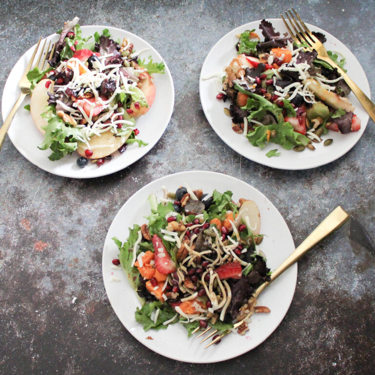 To serve: Scoop out into bowls or salad plates. Pour dressing and top with extra Mozzarella.