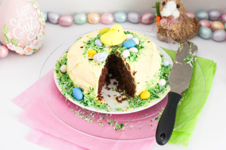 Easter-Chocolate-Cake-Recipe-Chick-in-a-Nest-Cake
