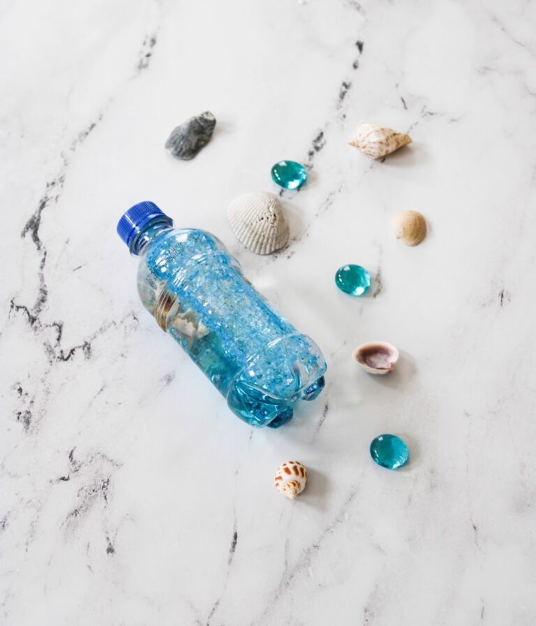 Calming Ocean Sensory Bottles - athomewithzan.com