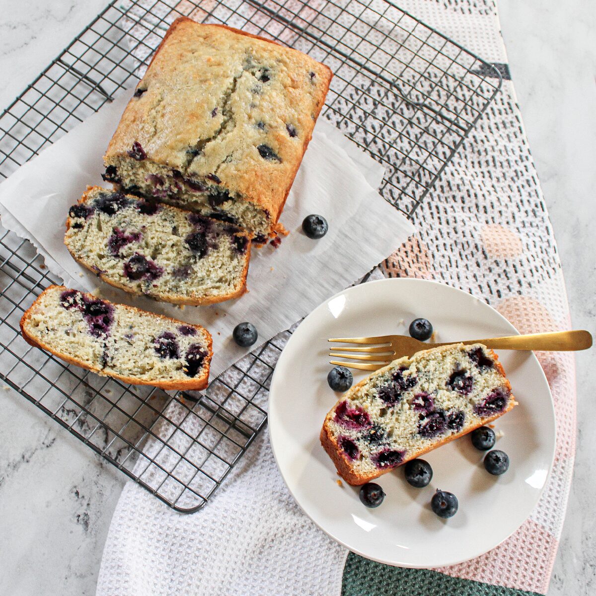 Homemade Blueberry Bread